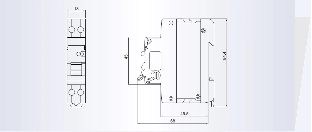 High Quality Mini RCBO Knbl1-32 1p+N 6A~32A with Overloda Protection 50Hz 30mA