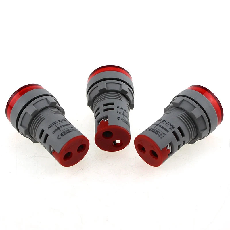 22mm LED Red Green Indicator Lamp Signal Indicating Lamp 12-500V