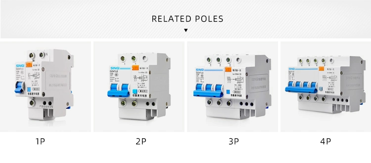 Conventional Breaker Circuit-Breaker Failure Protection Singi Circuit Breakers RCBO Dz47le-63